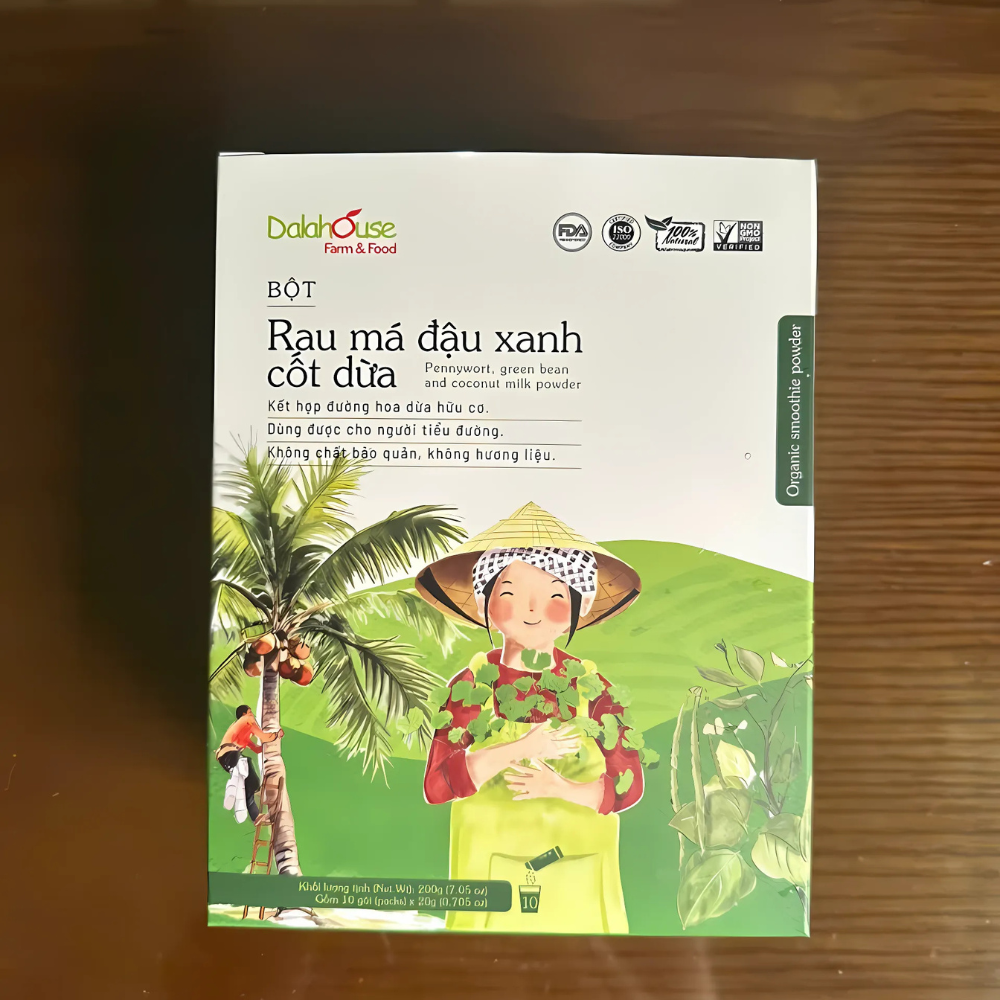 Bột Rau Má Đậu Xanh Cốt Dừa