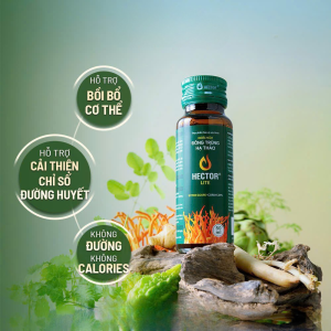 Nước đông trùng hạ thảo màu xanh lá